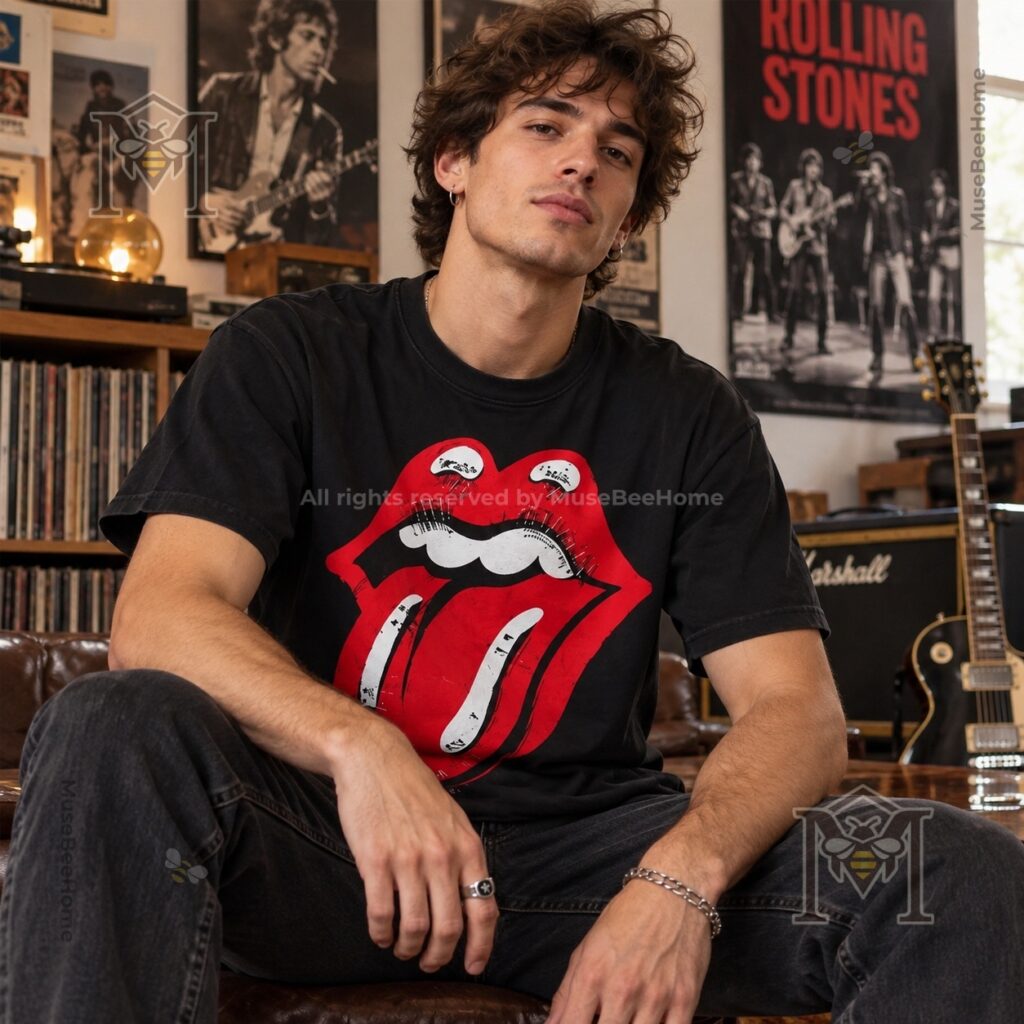 BTS V World Tour ARIRANG LIMA Rolling Stones Voodoo Lounge T-Shirt - photo 3