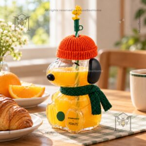 Starbucks Snoopy 3D Shaped Glass Bottle Tumbler - photo 4