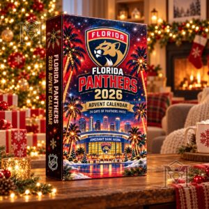 Florida Panthers Advent Calendar 2026 - front packaging with team crest and arena artwork