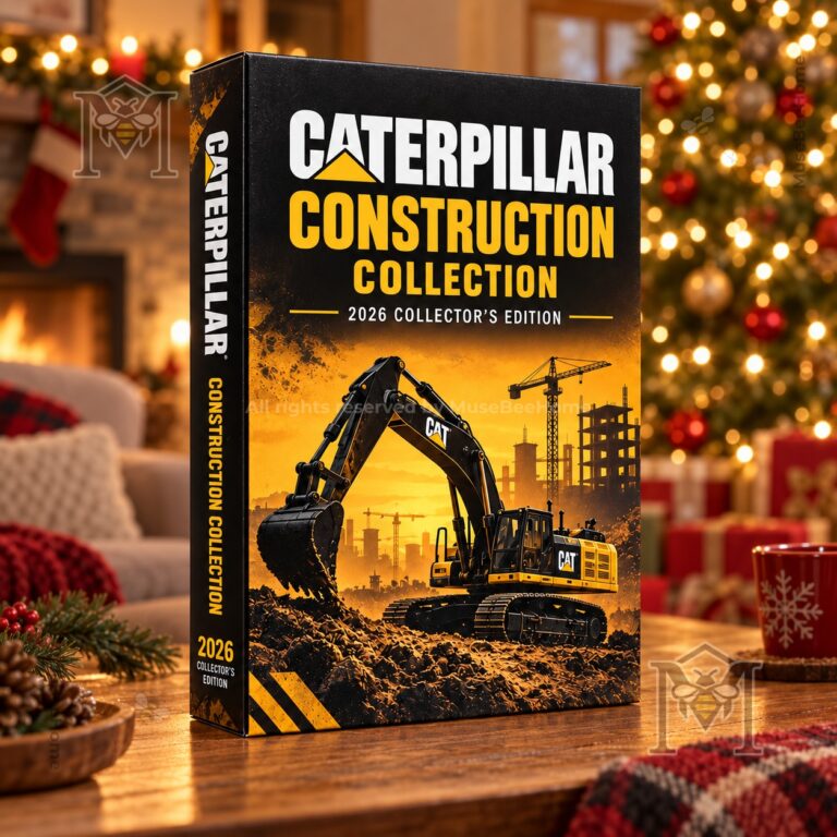 Caterpillar Advent Calendar 2026 - angled front view with excavator artwork