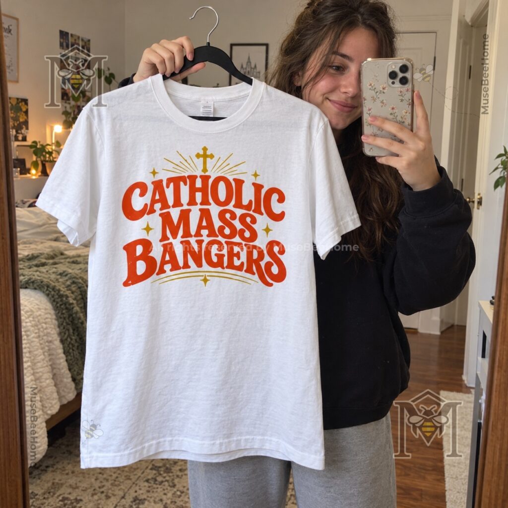 Catholic Mass Bangers Vintage Printed T-Shirt - photo 4