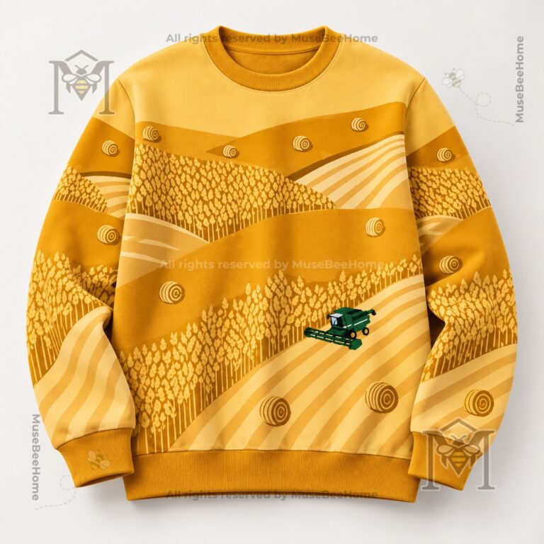 Combine Harvester Wheat Field Farming Shirt - photo 2