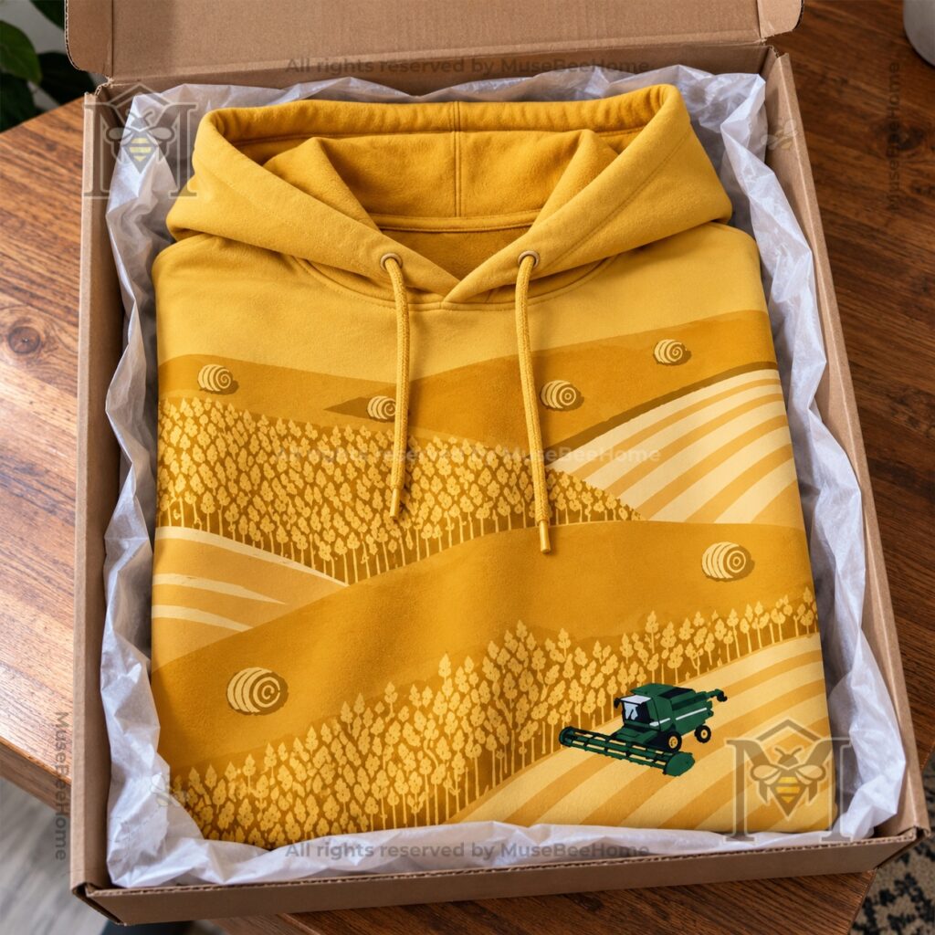 Combine Harvester Wheat Field Farming Shirt - photo 6