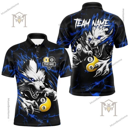 Custom Wolf 8 Ball and 9 Ball Billiards Polo - photo 2