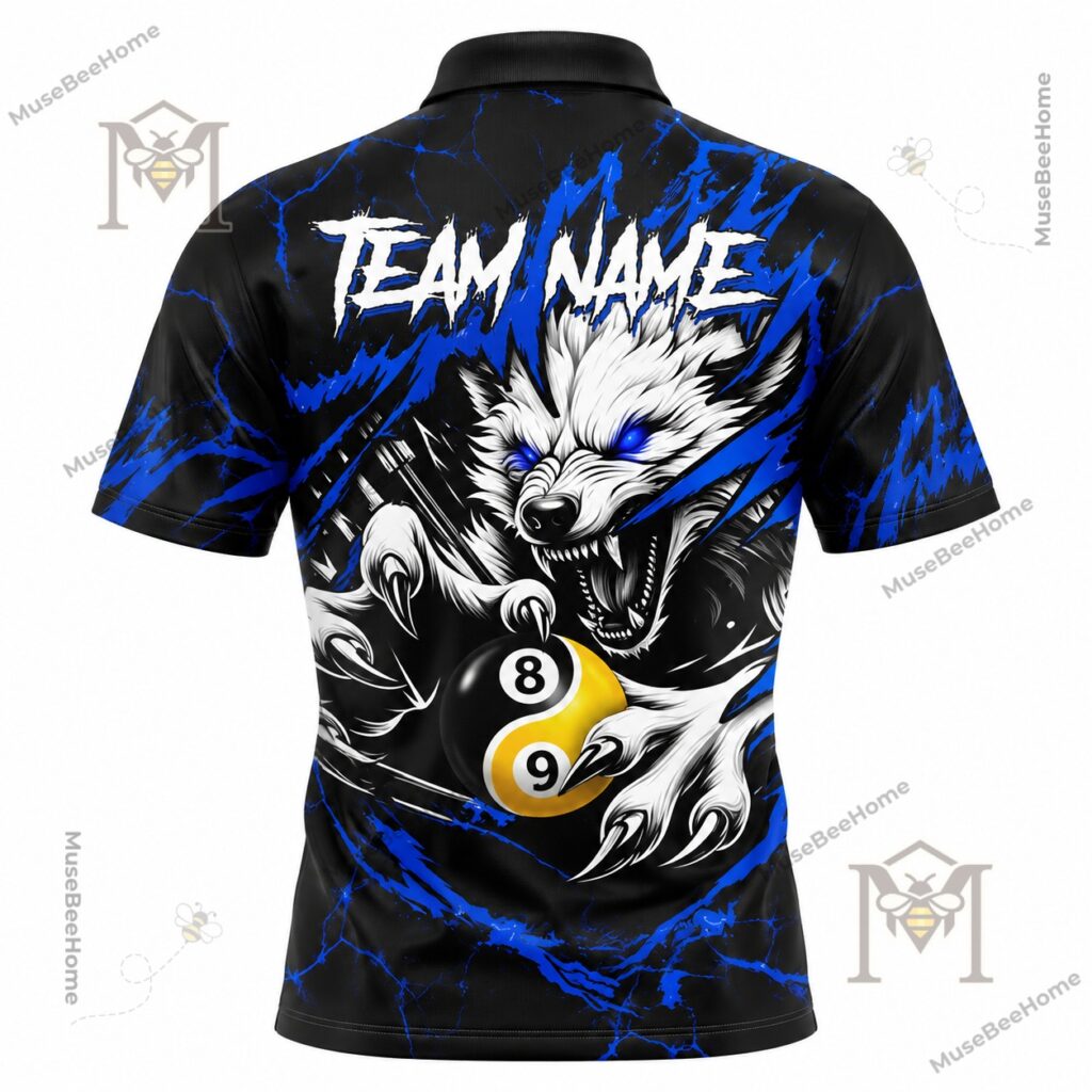 Custom Wolf 8 Ball and 9 Ball Billiards Polo - photo 4