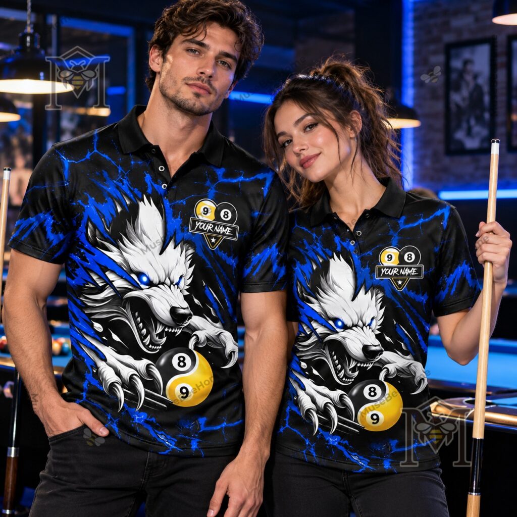 Custom Wolf 8 Ball and 9 Ball Billiards Polo - photo 5
