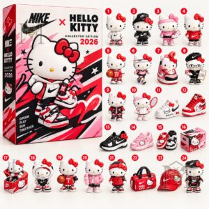 Nike × Hello Kitty 2026 Advent Calendar - collaborative display with figures and accessories