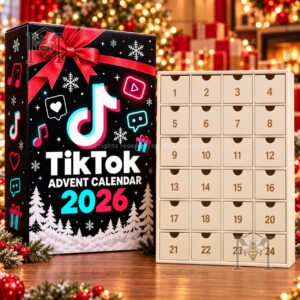 TikTok 2026 Christmas Advent Calendar - close-up of TikTok logo and calendar lettering