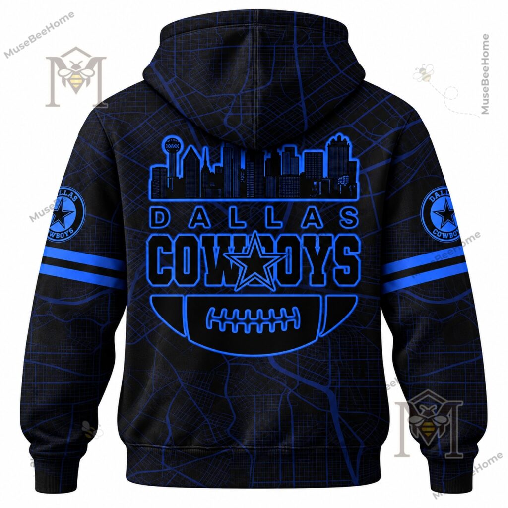 Dallas Cowboys Back In Black Personalized Hoodie - photo 3