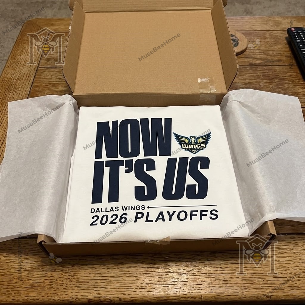 Dallas Wings shirt displayed with matchup graphic and team logos