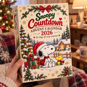 Peanuts Snoopy Advent Calendar Christmas 2026 - full product display with holiday figures