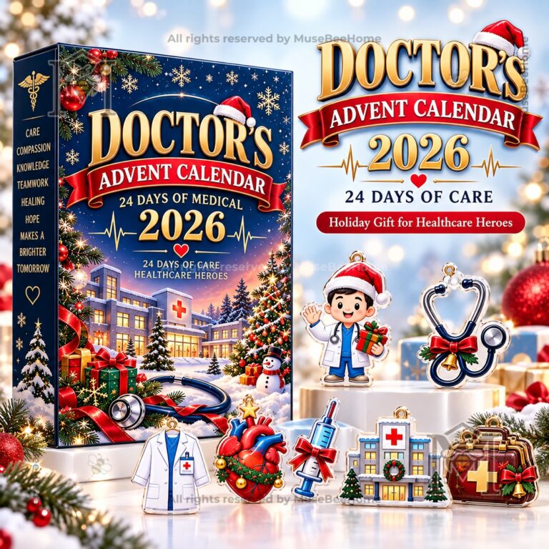 Doctor 2026 Advent Calendar 24 Days of Medical Care - front box with medical ornaments