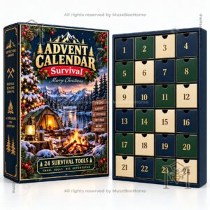 Survival Kit 24-Day Advent Calendar - side panel with adventure text