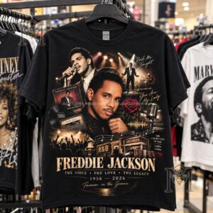 Freddie Jackson 1956-2026 memorial T-Shirt - complete printed design