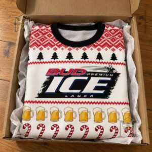 Bud Ice Lager Beer Christmas Ugly Sweater - photo 4