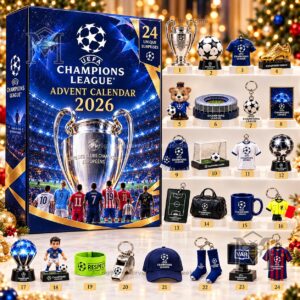 UEFA Champions League 2026 Advent Calendar - close view of trophy and football graphics