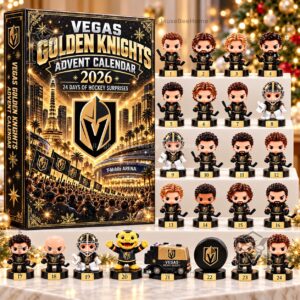 Vegas Golden Knights 2026 Advent Calendar - angled box side with team branding