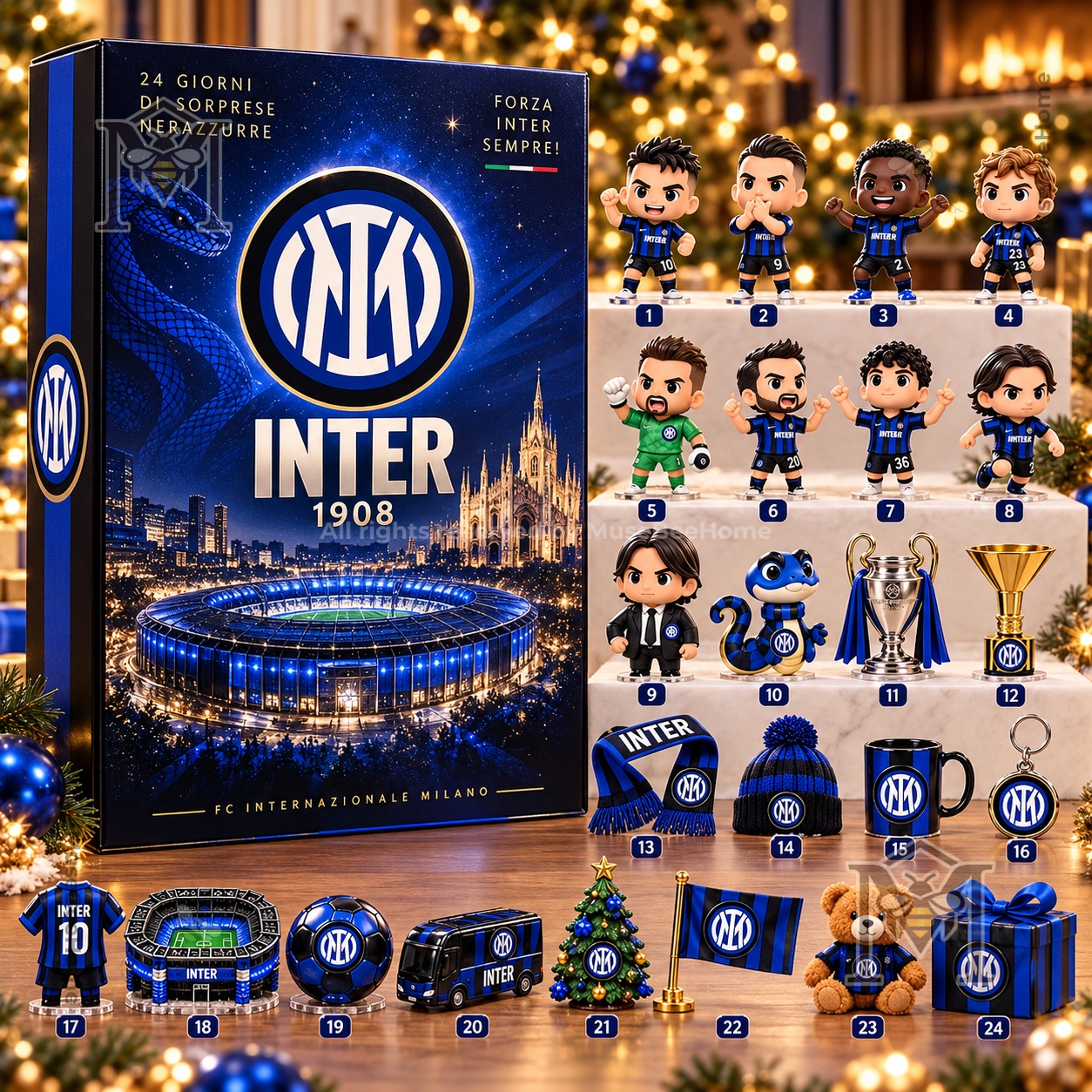 FC Internazionale Milano Advent Calendar 2026 - front view with numbered doors