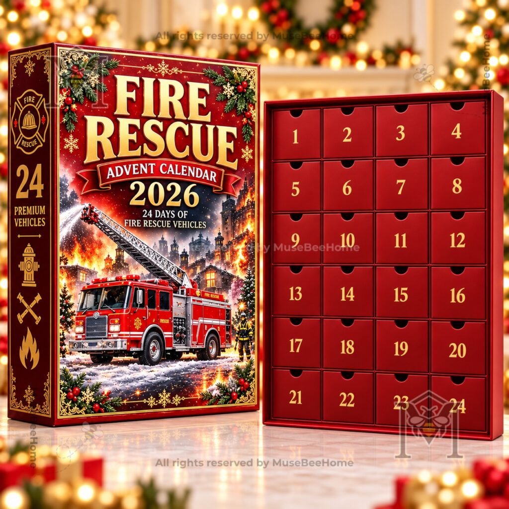 Fire Rescue Vehicles Advent Calendar 2026 - side panel showing rescue vehicle icons