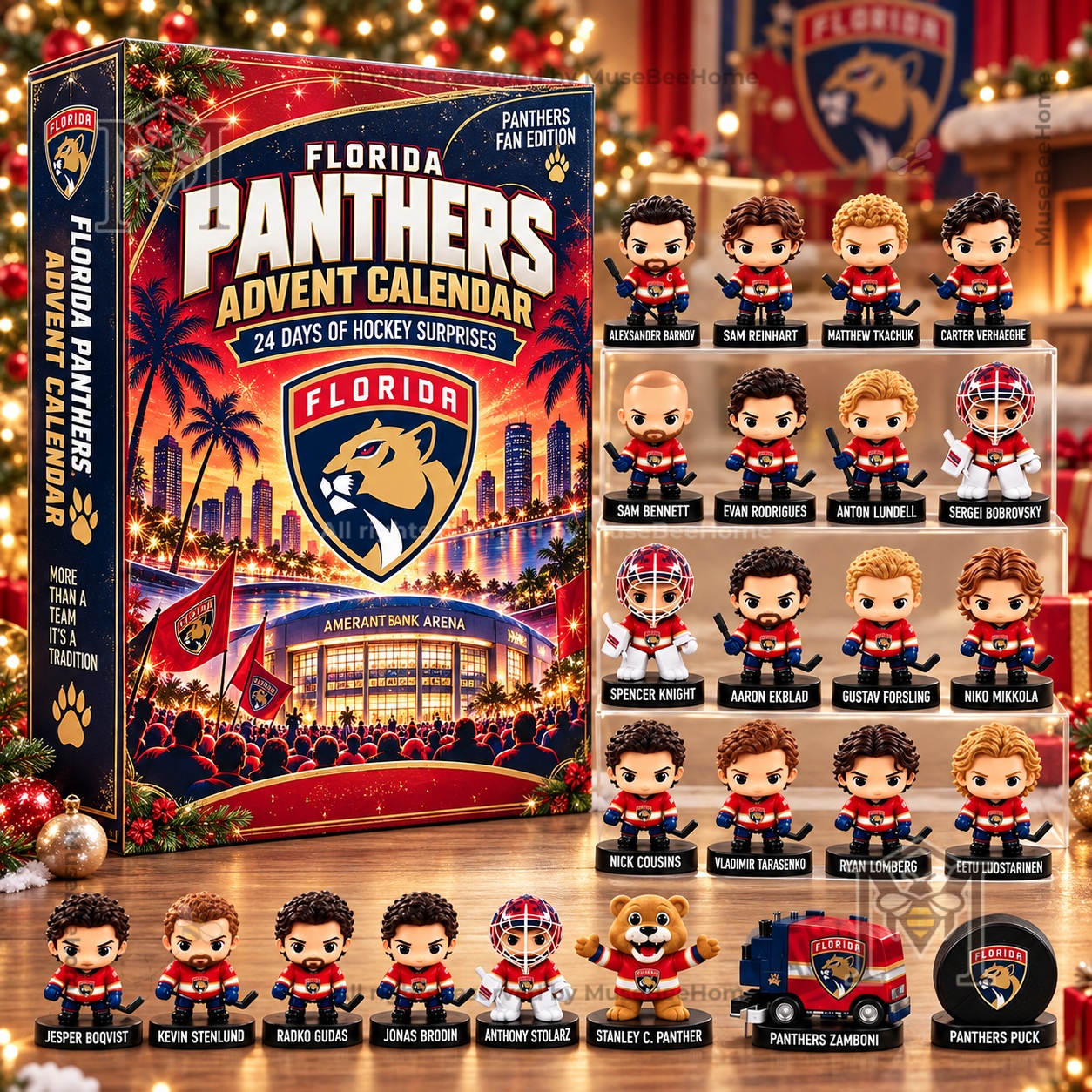 Florida Panthers Advent Calendar - side panel with team lettering