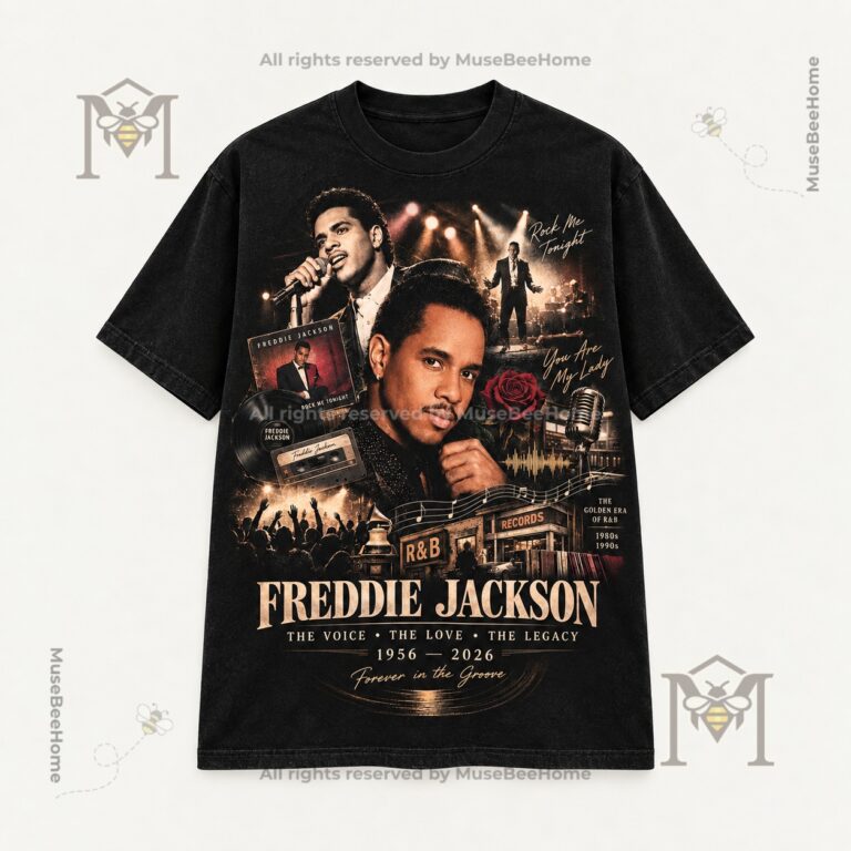 Freddie Jackson 1956-2026 memorial T-Shirt - upper collage detail