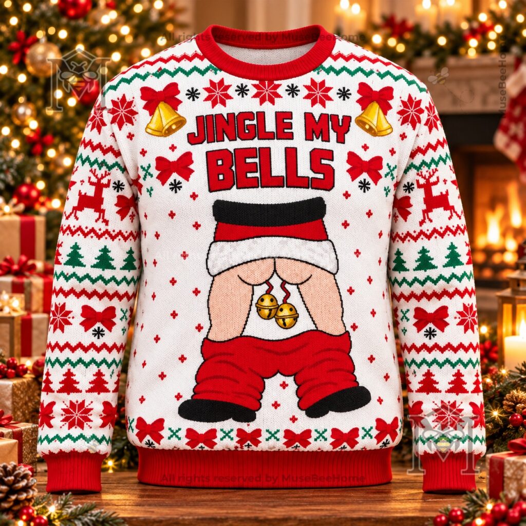 Funny Jingle My Bells Naughty Butt Ugly Sweater 2026 - photo 2