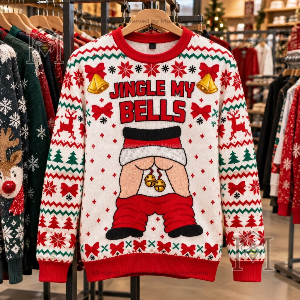 Funny Jingle My Bells Naughty Butt Ugly Sweater 2026 - photo 4