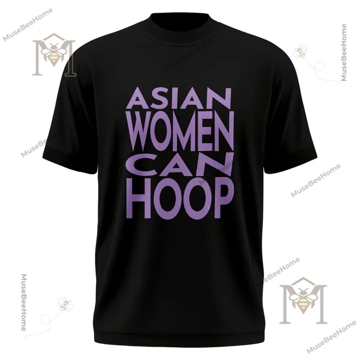 Golden State Valkyries Asian Women Can Hoop T-Shirt - front graphic close view
