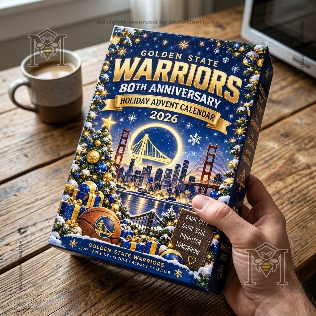 Golden State Warriors holiday advent calendar with basketball player figures