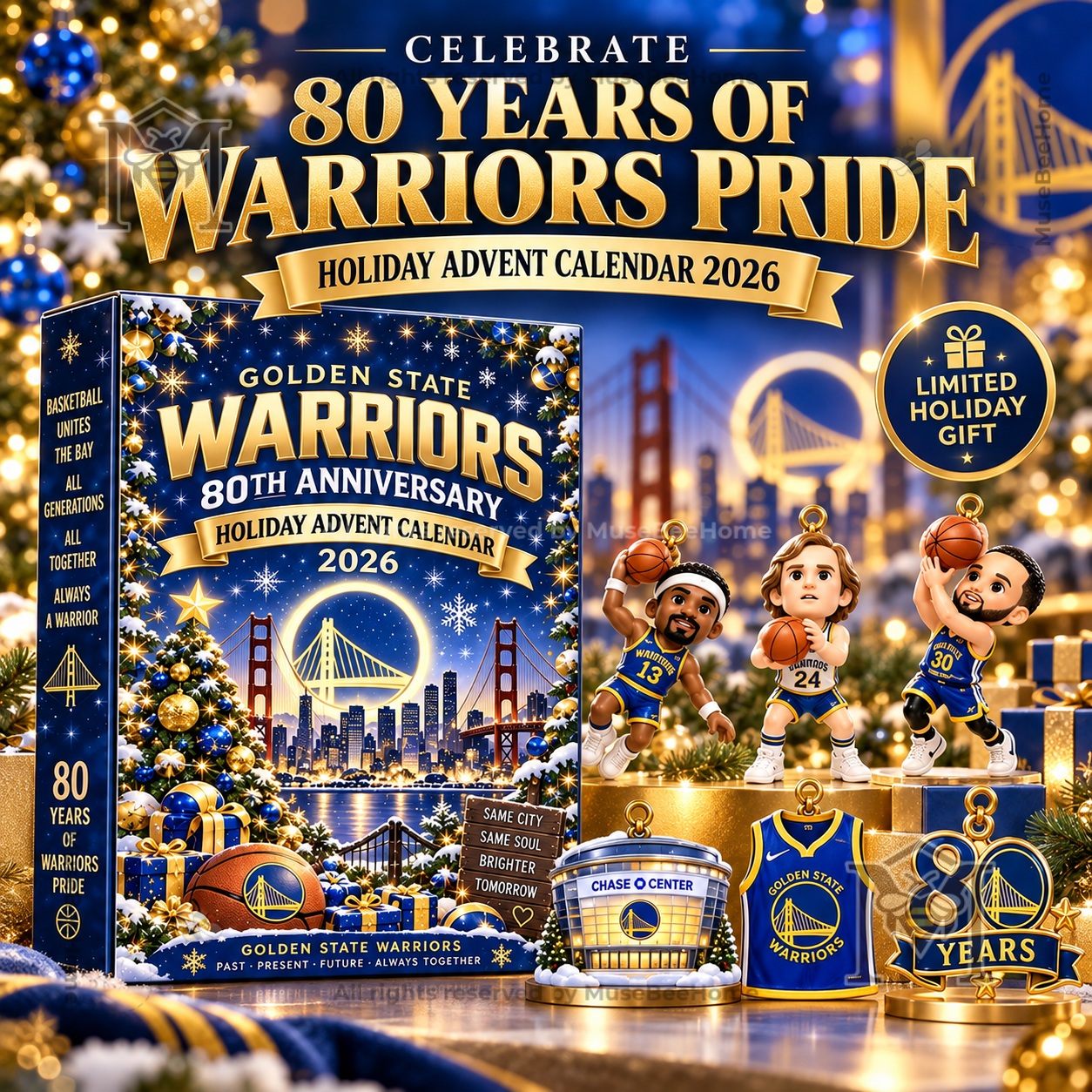 Golden State Warriors 80th Anniversary Advent Calendar 2026 - front box display