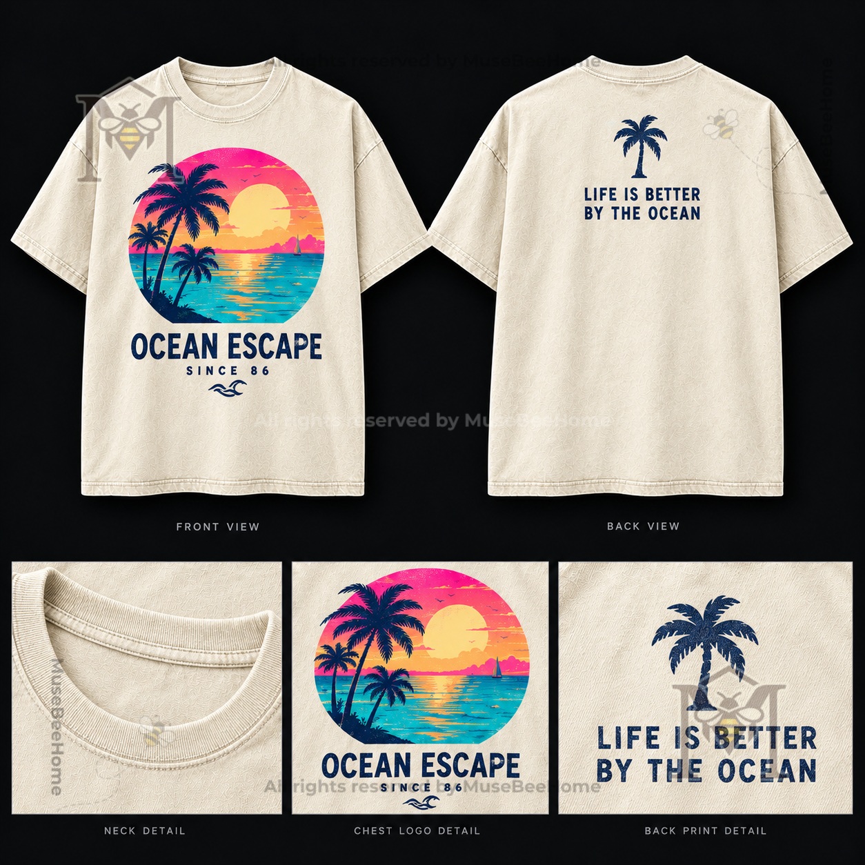 Grand Theft Auto VI Beige T-Shirt - photo 3