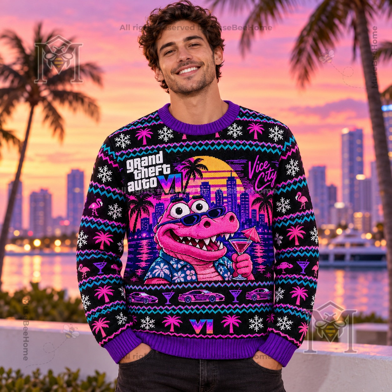 Grand Theft Auto VI Macca the Gator Ugly Sweater - photo 3