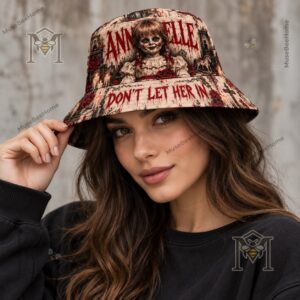 Annabelle Don't Let Her In Haunted Horror Bucket Hat - photo 4