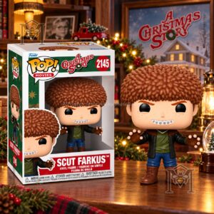 Scut Farkus A Christmas Story Funko Pop - front view showing boxed figure and character