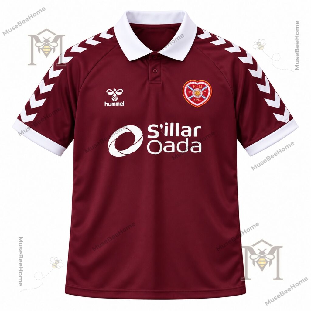 Heart of Midlothian FC Home Maroon Football Jersey - photo 2