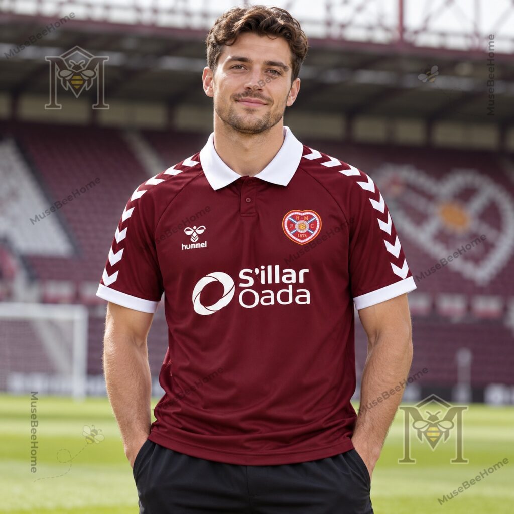 Heart of Midlothian FC Home Maroon Football Jersey - photo 3