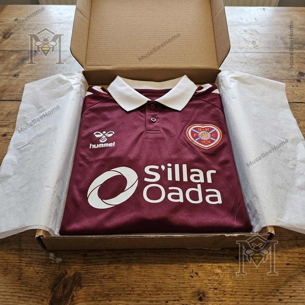 Heart of Midlothian FC Home Maroon Football Jersey - photo 4