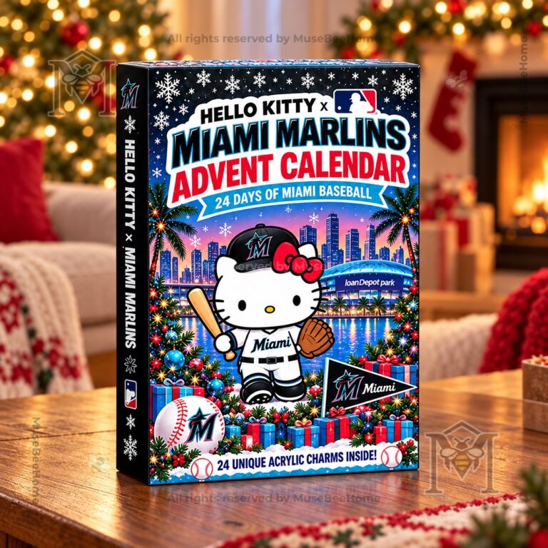 Hello Kitty x Miami Marlins Christmas Advent Calendar - front and side box view