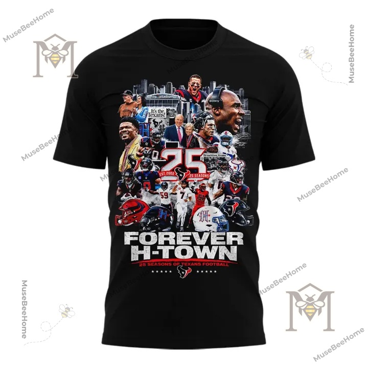 Houston Texans 25 Seasons of Texans Football T-Shirt - photo 2