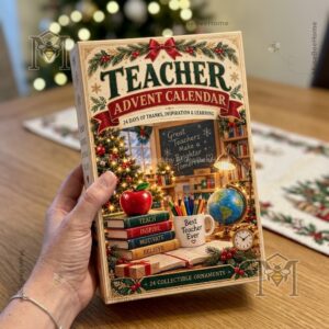 Teacher Advent Calendar 2026 24 Days of Thanks - keepsakes displayed beside box