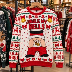 Funny Jingle My Bells Naughty Butt Ugly Sweater 2026 - photo 4