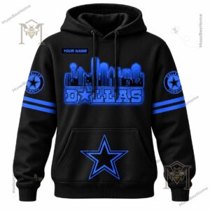 Dallas Cowboys Back In Black Personalized Hoodie - photo 2