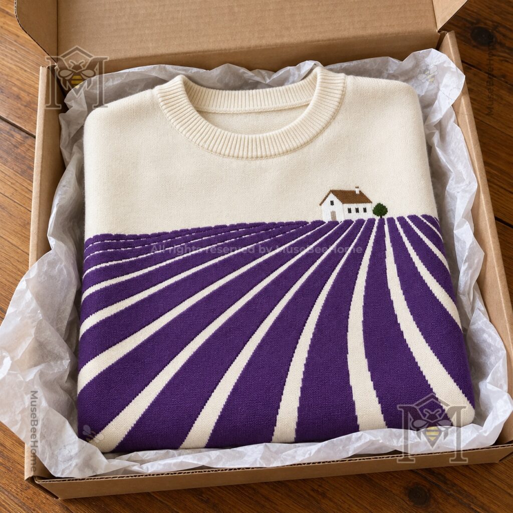 Lavender Field Cottage Pullover Sweatshirt - photo 4