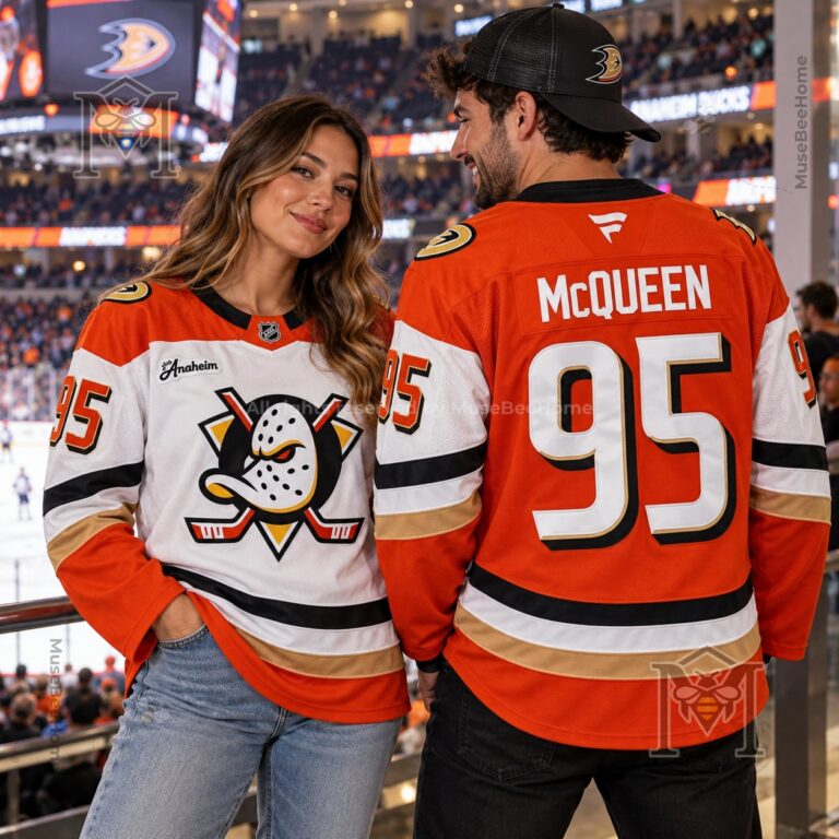 Lightning McQueen x Roger McQueen Anaheim Ducks Hockey Jersey - photo 2