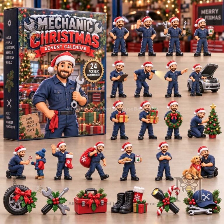 Mechanic Christmas Advent Calendar 2026 - front box artwork with mechanic character