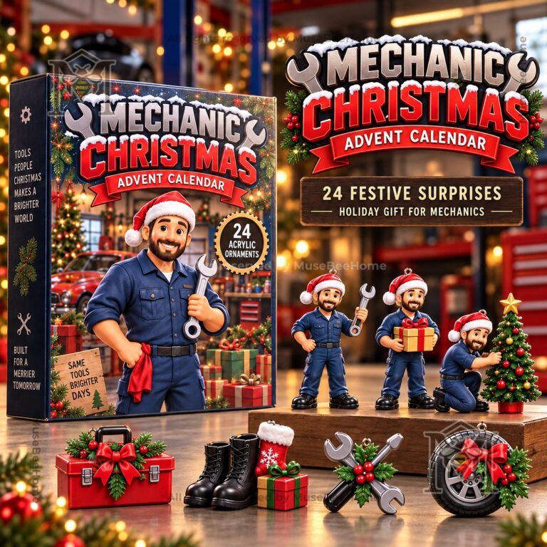 Mechanic Christmas Advent Calendar 2026 - box and festive ornament display