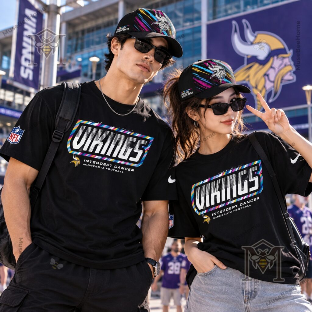 Minnesota Vikings Crucial Catch Intercept Cancer T-Shirt - photo 5