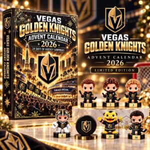 Vegas Golden Knights 2026 Advent Calendar - front box and collectible figures