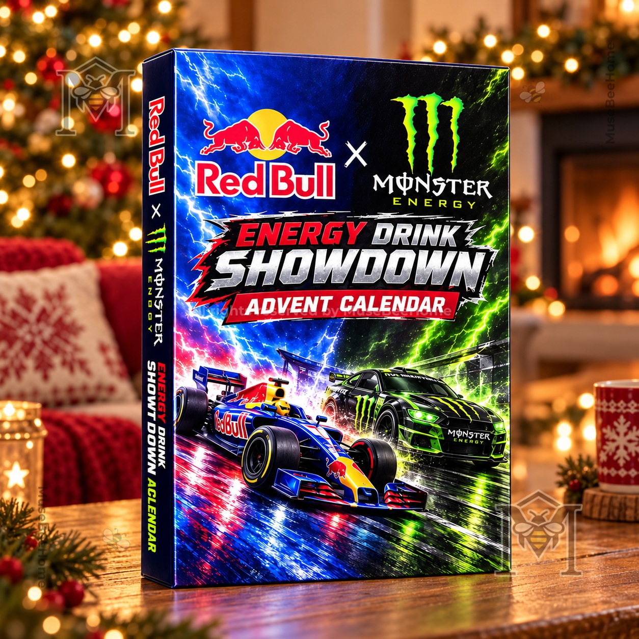 Monster Energy Advent x Red Bull Calendar 2026 - front and side box view
