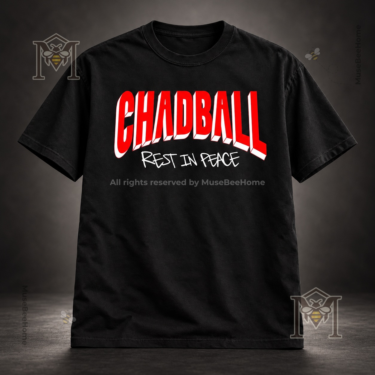 New Found Glory Chadball Rest In Peace T-Shirt - front view with chest lettering